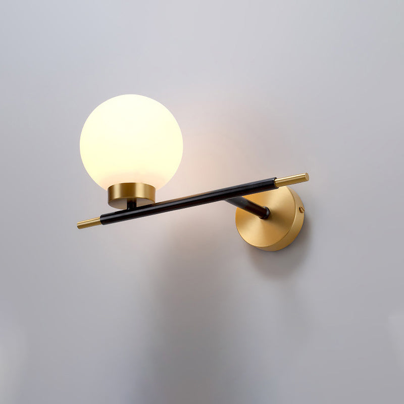 Links/rechter bol Wand SCONCE Postmodern Wit glas