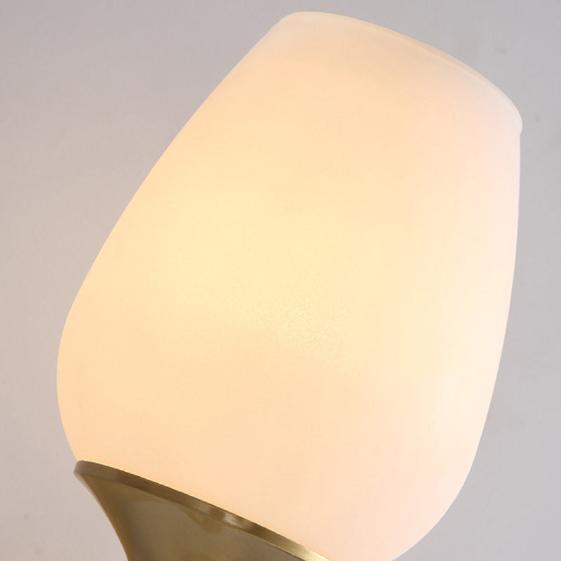 Luz de montaje de pared de latón 1 cabecera Modernismo Modernismo Campo de vidrio de vidrio de vidrio Fixtura de pared para sala de estar para sala de estar