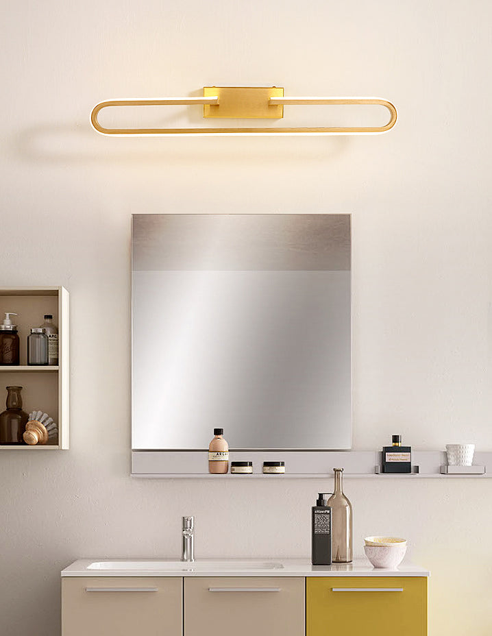 Postmodern Oval Ring Wall Mounted Lights Acrylic Flush Mount Wall Sconce for Bathroom