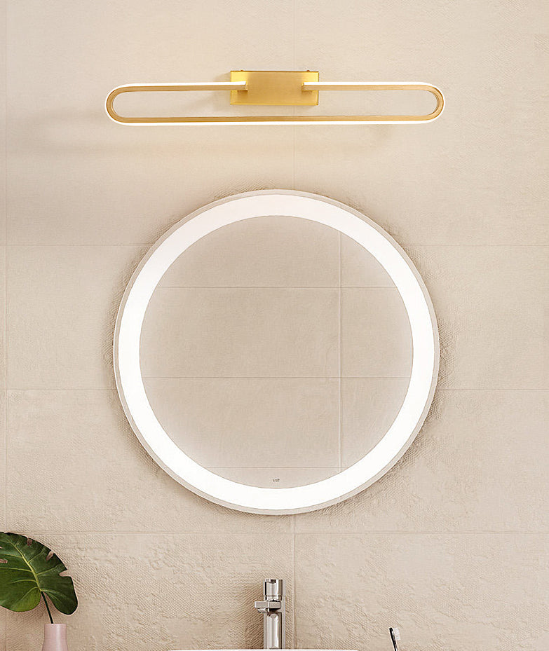 Postmodern Oval Ring Wall Mounted Lights Acrylic Flush Mount Wall Sconce for Bathroom