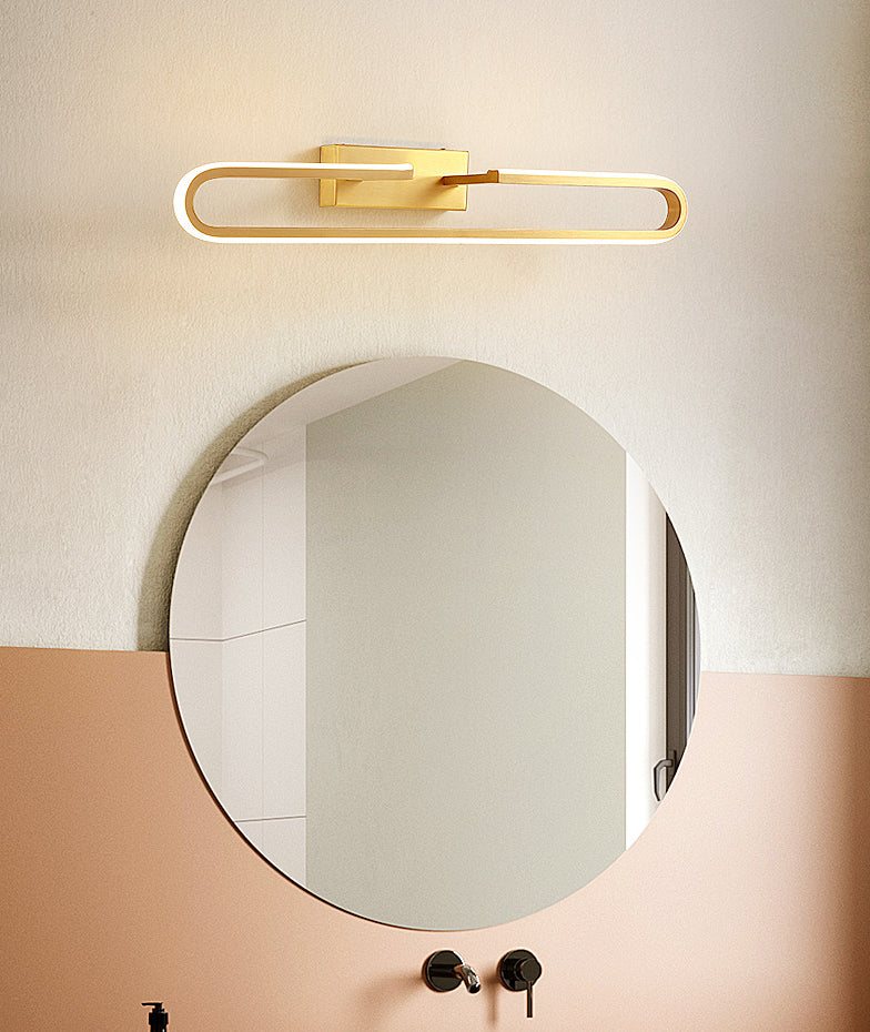 Postmodern Oval Ring Wall Mounted Lights Acrylic Flush Mount Wall Sconce for Bathroom