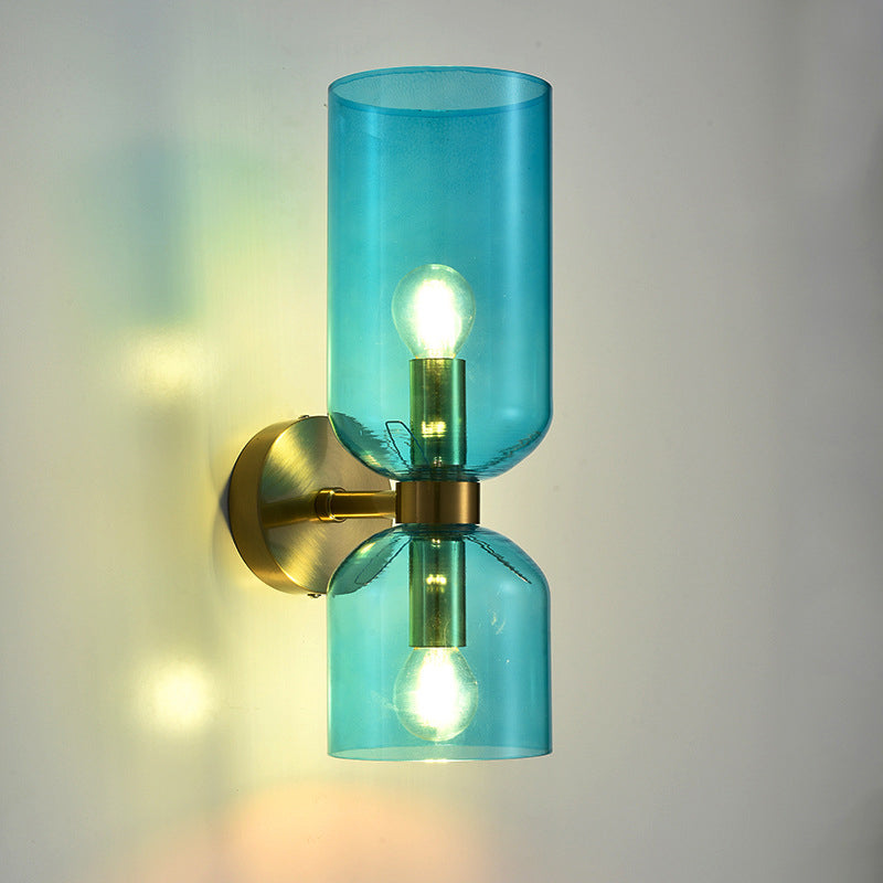 Mid Century Simplicity Wall Mounted Light Fixture Glass Wall Mount Light Fixture for Bedroom