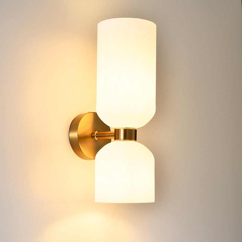 Mid Century Simplicity Wall Mounted Light Fixture Glass Wall Mount Light Fixture for Bedroom