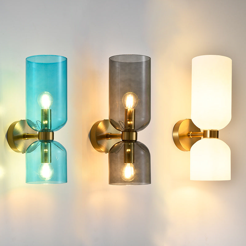 Mid Century Simplicity Wall Mounted Light Fixture Glass Wall Mount Light Fixture for Bedroom