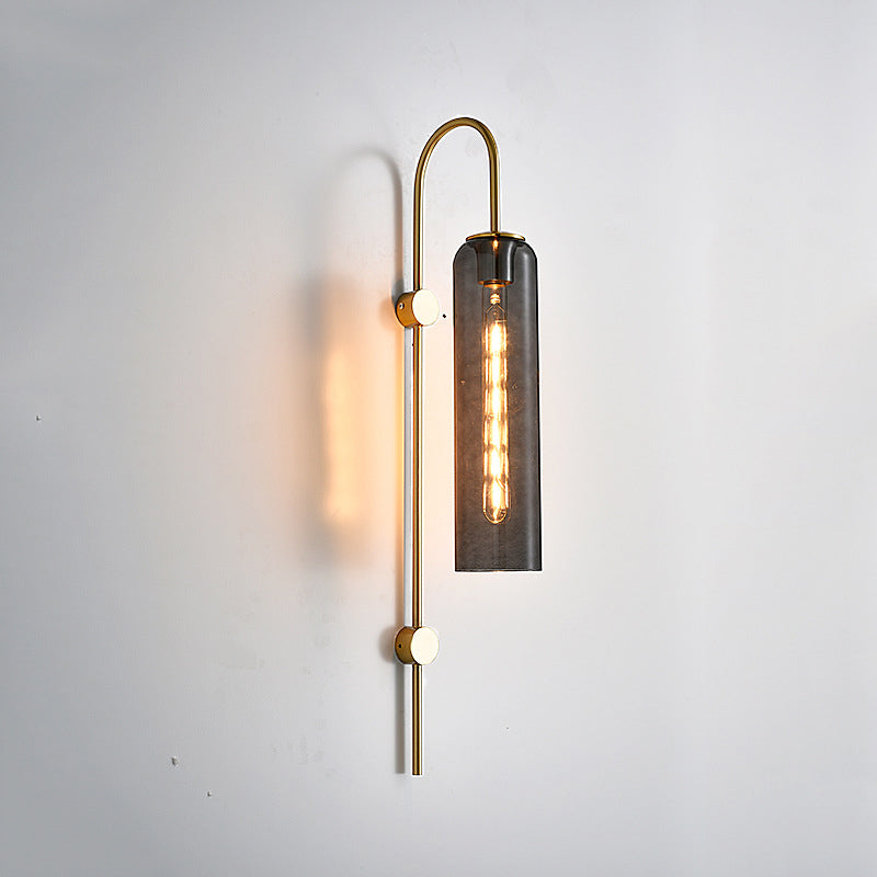 Mid Century Simplicity Wall Mounted Light Fixture Glass Wall Mount Light Fixture for Bedroom