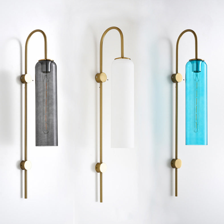 Mid Century Simplicity Wall Mounted Light Fixture Glass Wall Mount Light Fixture for Bedroom