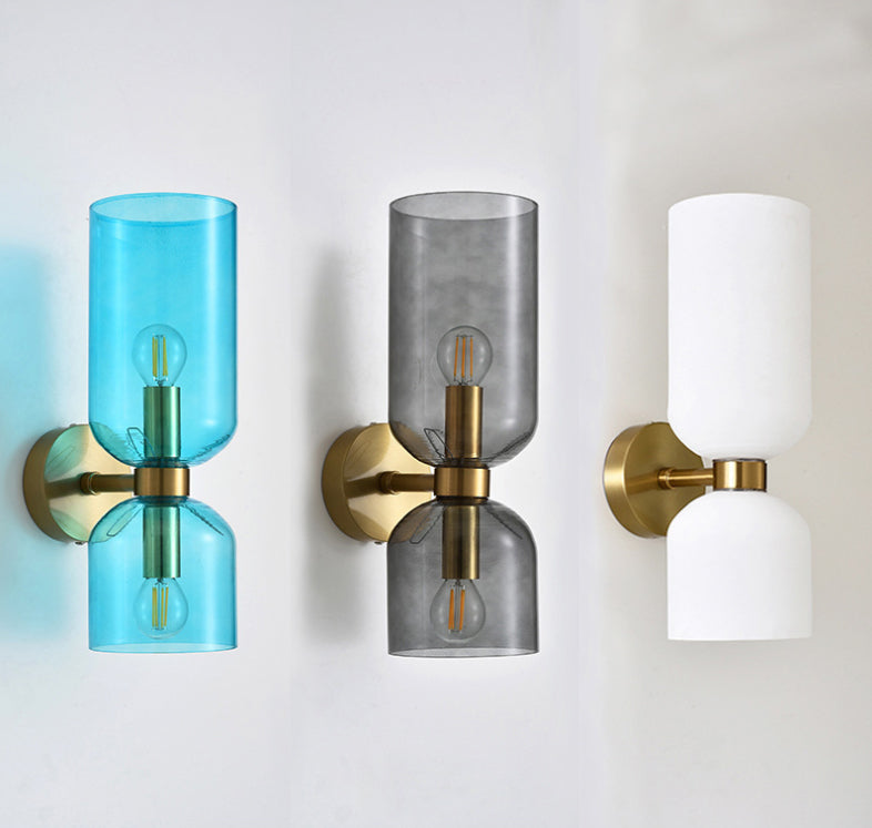 Mid Century Simplicity Wall Mounted Light Fixture Glass Wall Mount Light Fixture for Bedroom