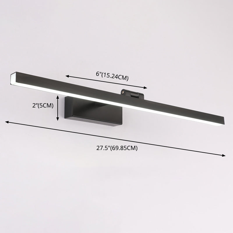 Nordic Style Simplicity Waterproof Vanity Light Rotatable Acrylic Liner LED Mirror Light for Washroom