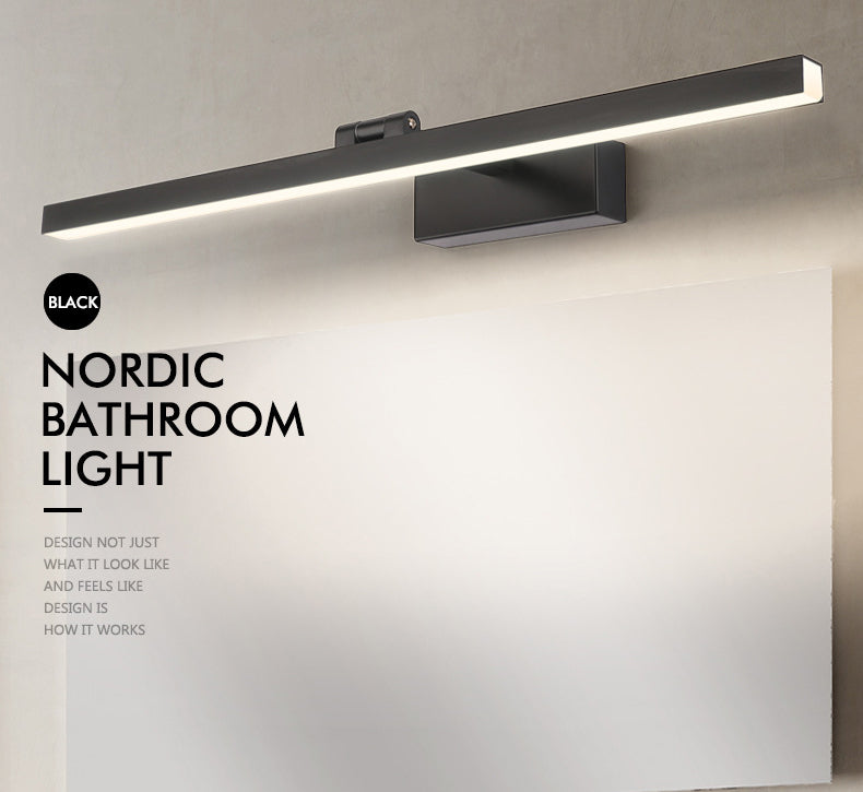 Nordic Style Simplicity Waterproof Vanity Light Rotatable Acrylic Liner LED Mirror Light for Washroom