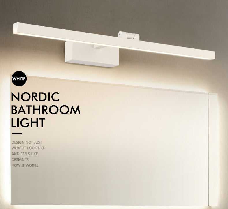 Nordic Style Simplicity Waterproof Vanity Light Rotatable Acrylic Liner LED Mirror Light for Washroom