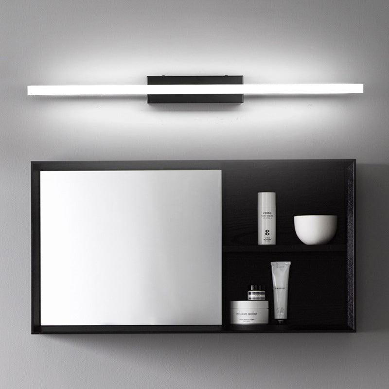 Linear Vanity Mirror Light Modern Style LED Acrylic Sconce Light Fixture with Stainless Steel Base