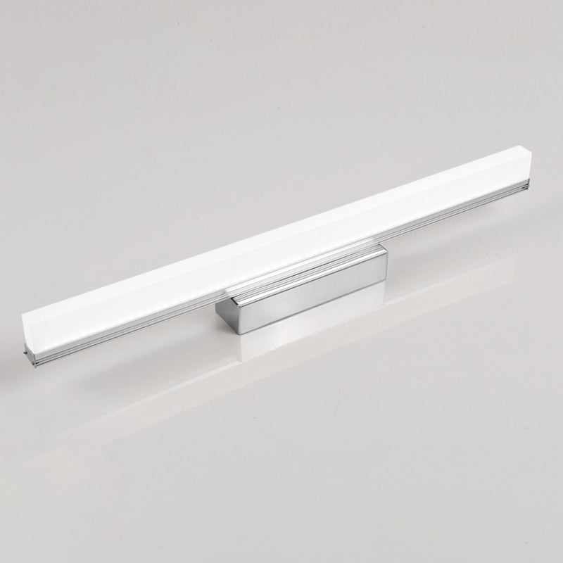 Linear Vanity Mirror Light Modern Style LED Acrylic Sconce Light Fixture with Stainless Steel Base