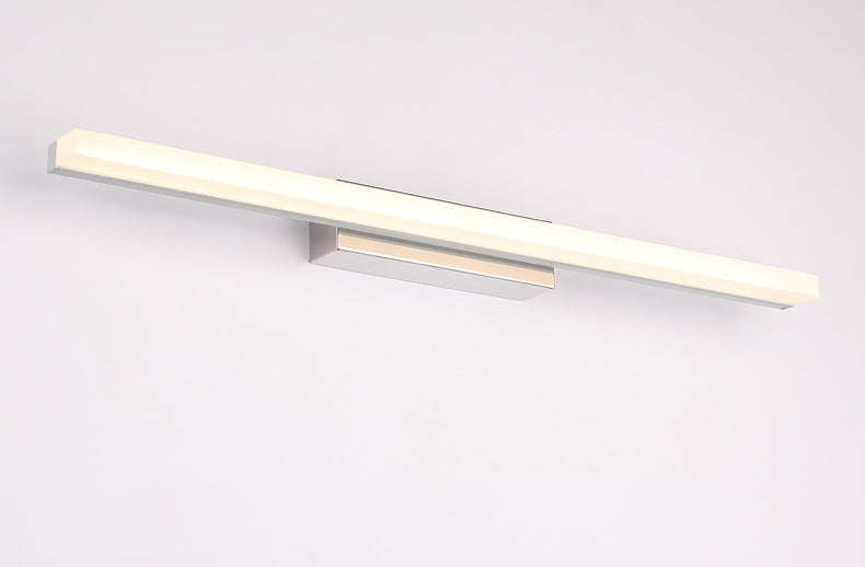 Linear Vanity Mirror Light Modern Style LED Acrylic Sconce Light Fixture with Stainless Steel Base