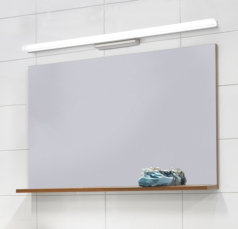 Linear Vanity Mirror Light Modern Style LED Acrylic Sconce Light Fixture with Stainless Steel Base