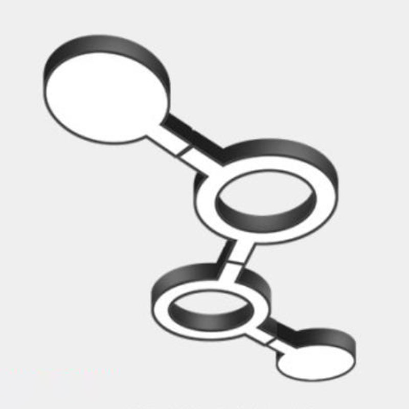 Molekulare Deckenleuchte, Neuheit, nordische schwarze LED-Unterputzleuchte für Büro