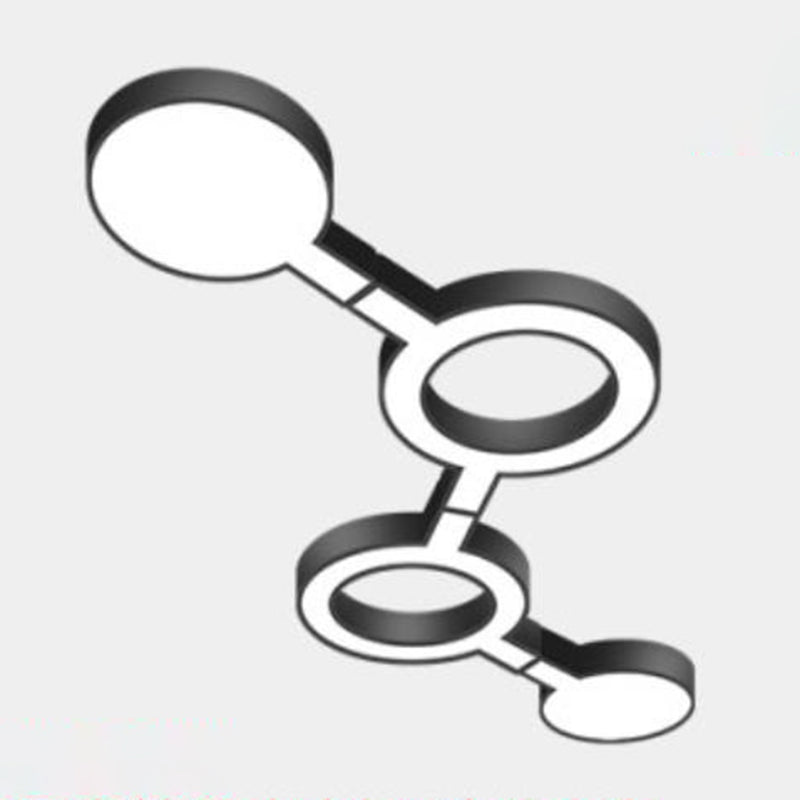 Molekulare Deckenleuchte, Neuheit, nordische schwarze LED-Unterputzleuchte für Büro