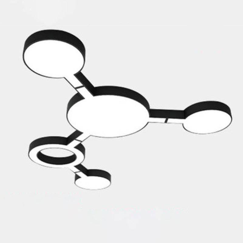 Molekulare Deckenleuchte, Neuheit, nordische schwarze LED-Unterputzleuchte für Büro