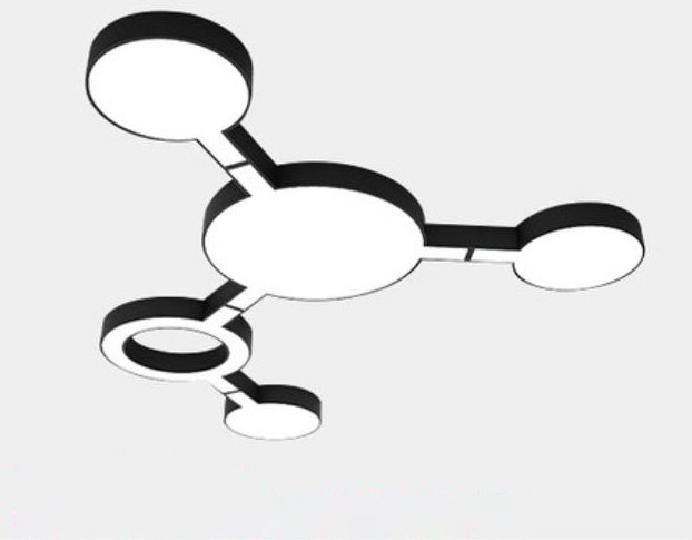 Plafoniera da incasso molecolare Novità Lampada da incasso a LED nera nordica per ufficio