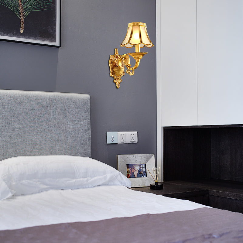 Luce di applique tradizionale SCALLOP FACCHIRA DELLA MOLTA DI MALORE 1/2-BULB IN ONB per soggiorno