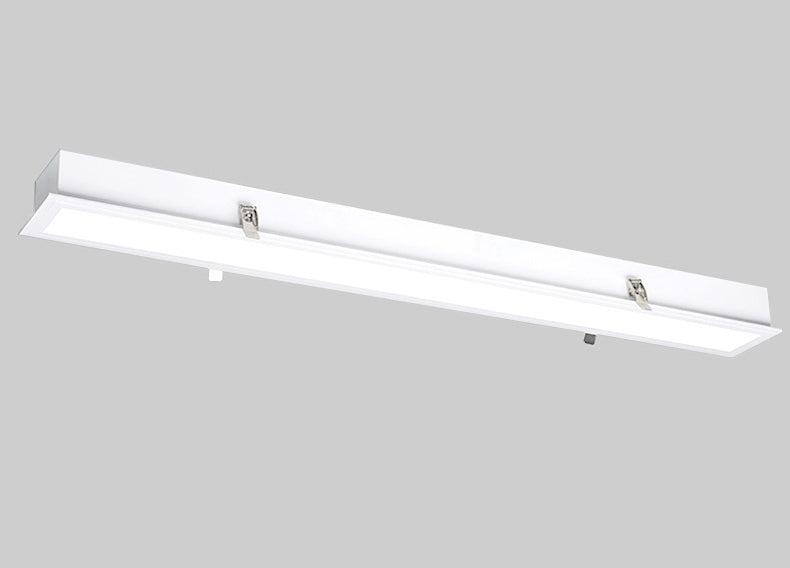 White Rectangular Flush Mount Recessed Lighting Minimalist LED Acrylic Ceiling Lamp for Office