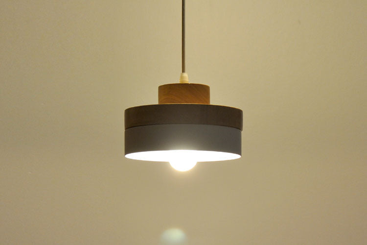 Style japonais en bois suspendu métal dôme suspension suspension pour la cuisine