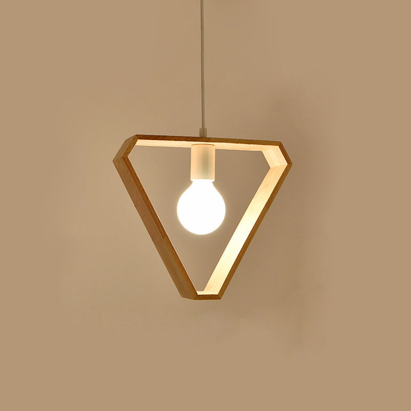 Symplime de pendentif en bois géométrique simple