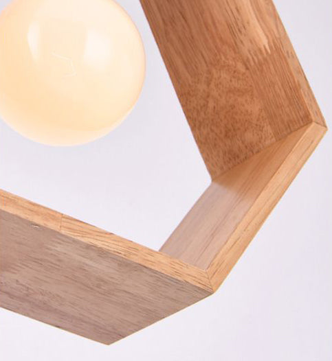 Symplime de pendentif en bois géométrique simple