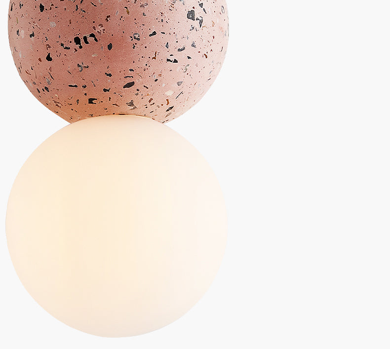 Sfera Camera da letto Accogliente Aiughting Stone Stone Stile Stile sospeso a sospensione Luce a sospensione