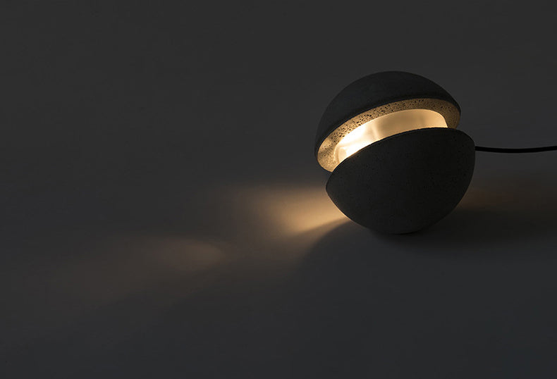 Creative LED Moon Hanging Light Fixtures Sphere Cement Hanging Lights for Indoor Decoration