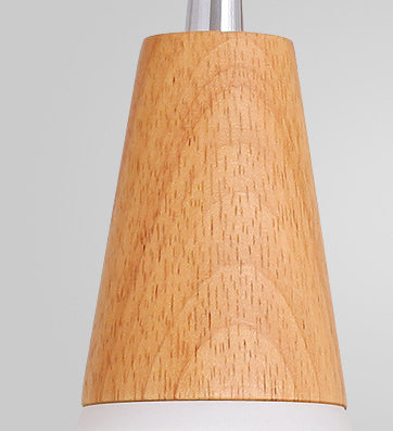 Minimalist Pendant Light Fixture White Cone Ceiling Pendant Light with Glass Shade