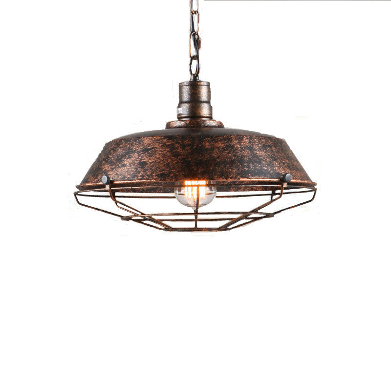Bowl Restaurant Hangende hanglamp Industrial Metal Rust Pendant Licht armatuur