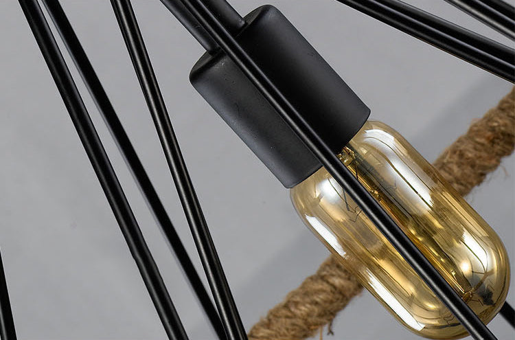 Touw diamant hanger lichtarmatuur industrieel restaurant hanger lichtkit in beige