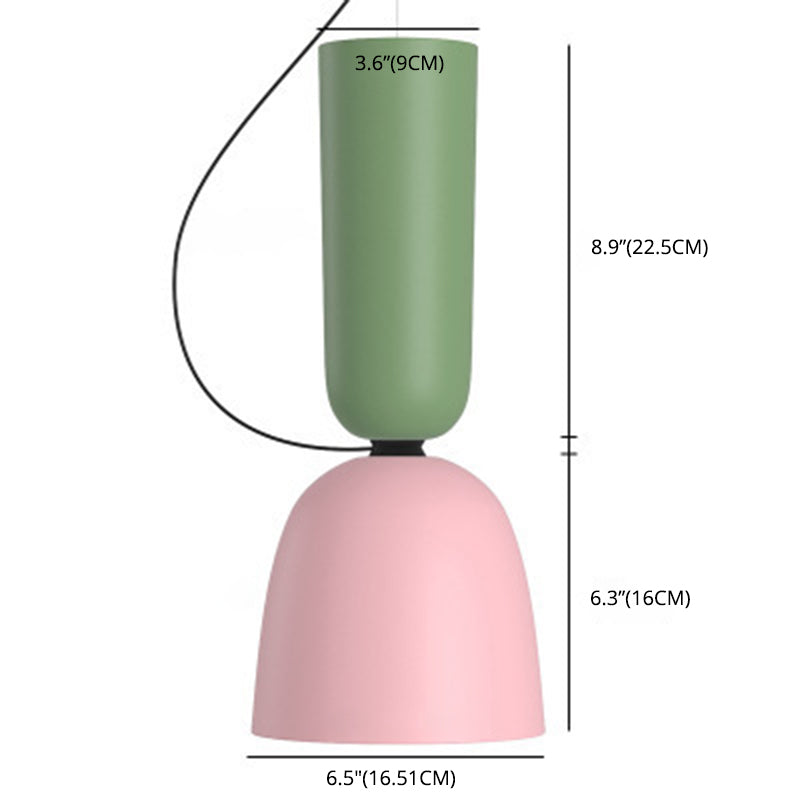 Shaded Hanging Light Fixture Nordic Style Metal Ceiling Pendant Light for Dinning Room