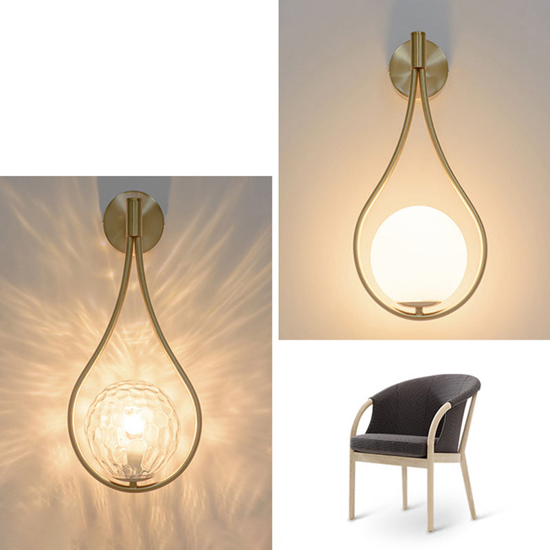 Luce appesa a parete palla postmoderna 1 Light Fun a parete da letto leggero