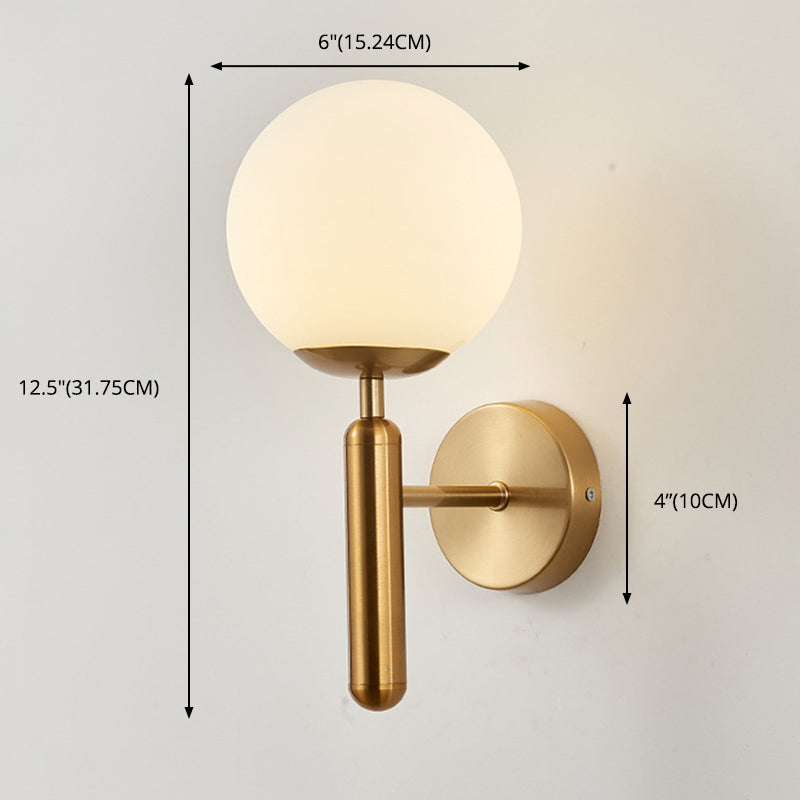 Postmoderne Einfachheit Gang dekorative Glaswandlampe Eisenfarbe Innenwandlicht