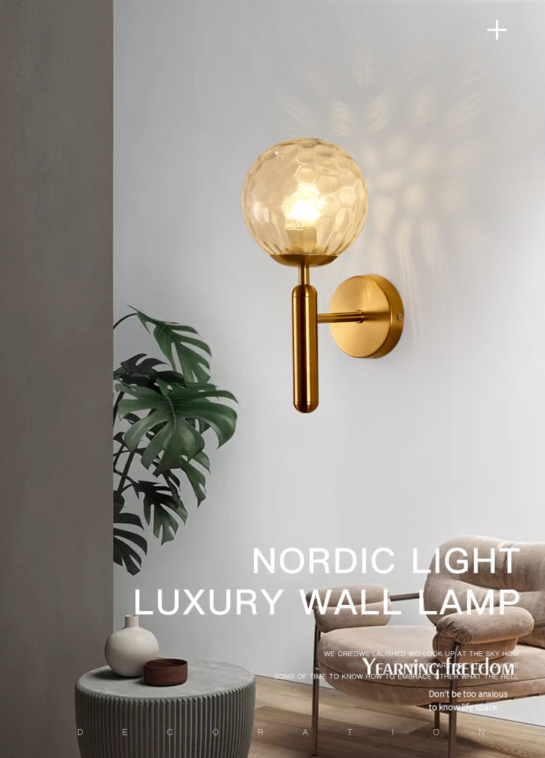 Postmoderne Einfachheit Gang dekorative Glaswandlampe Eisenfarbe Innenwandlicht
