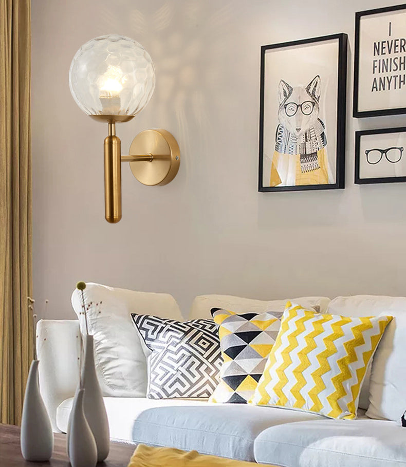 Postmoderne Einfachheit Gang dekorative Glaswandlampe Eisenfarbe Innenwandlicht