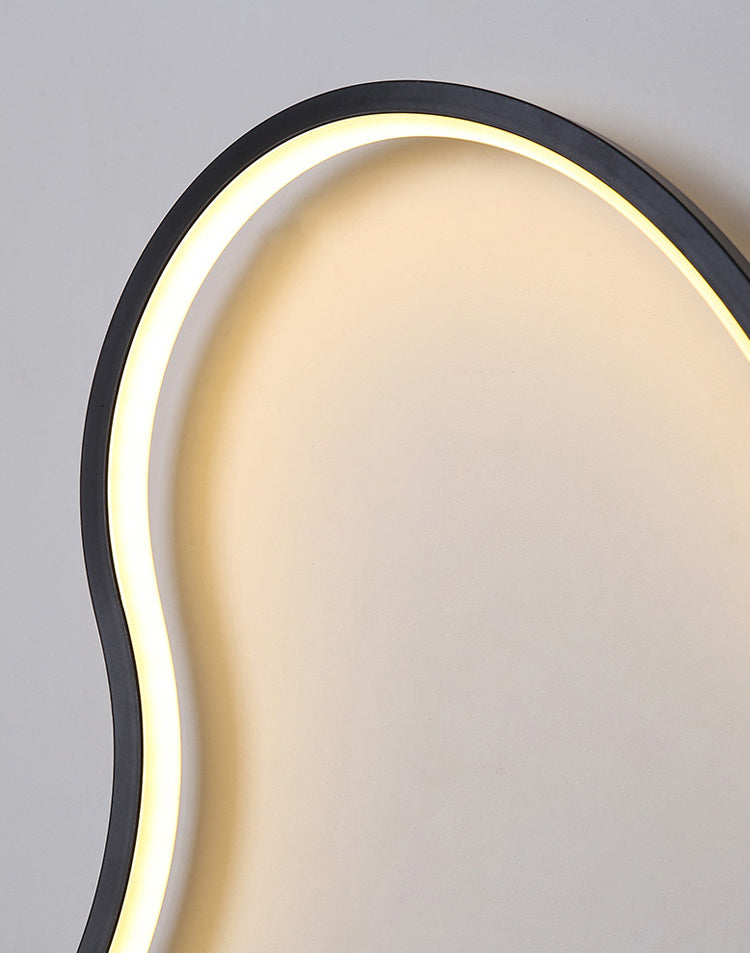 Modern Creative Simple Curved Aluminum LED Black Wall Lights