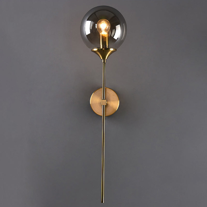 Retro -Nachtwandlampe Langarm Dekorative Glasball Innenwandbeleuchtung