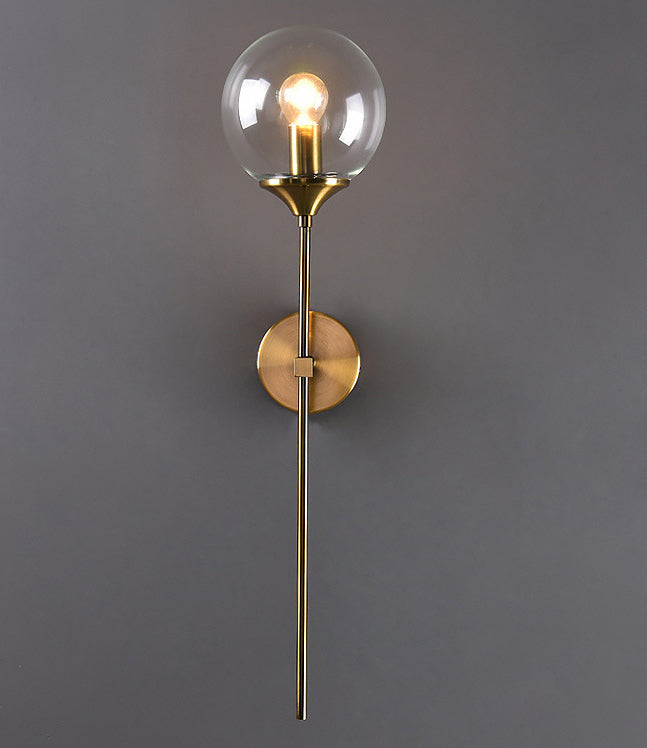 Retro -Nachtwandlampe Langarm Dekorative Glasball Innenwandbeleuchtung
