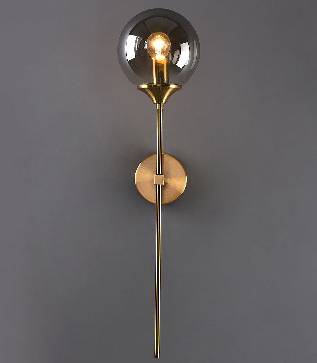 Retro -Nachtwandlampe Langarm Dekorative Glasball Innenwandbeleuchtung