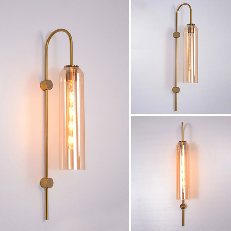Contemporary Tubular Wall Lights 1 Bulb Living Room Sconce Light Fixture