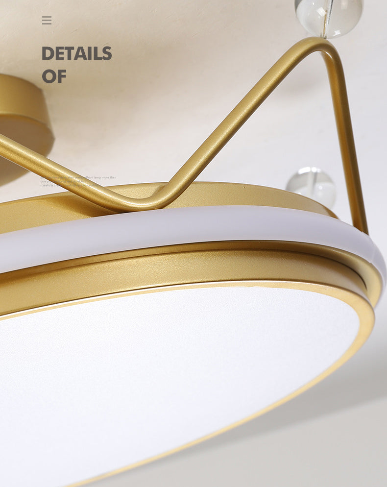 Round Semi Flush Mount Ceiling Fixture Kids Acrylic Semi Flush Light