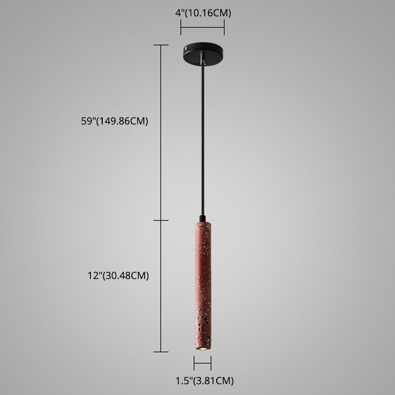 Trapezoid Stick Pendant Lighting Nordic 1 Bulb Down Light Fixture over Dining Table