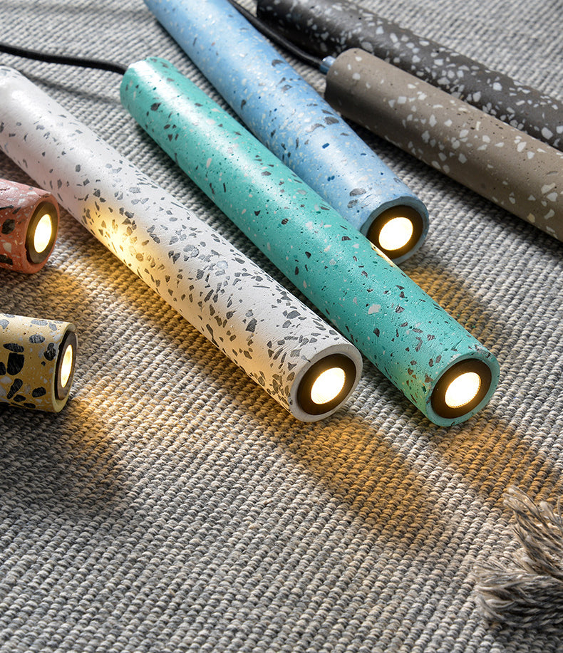 Trapezoid Stick Pendant Lighting Nordic 1 Bulb Down Light Fixture over Dining Table