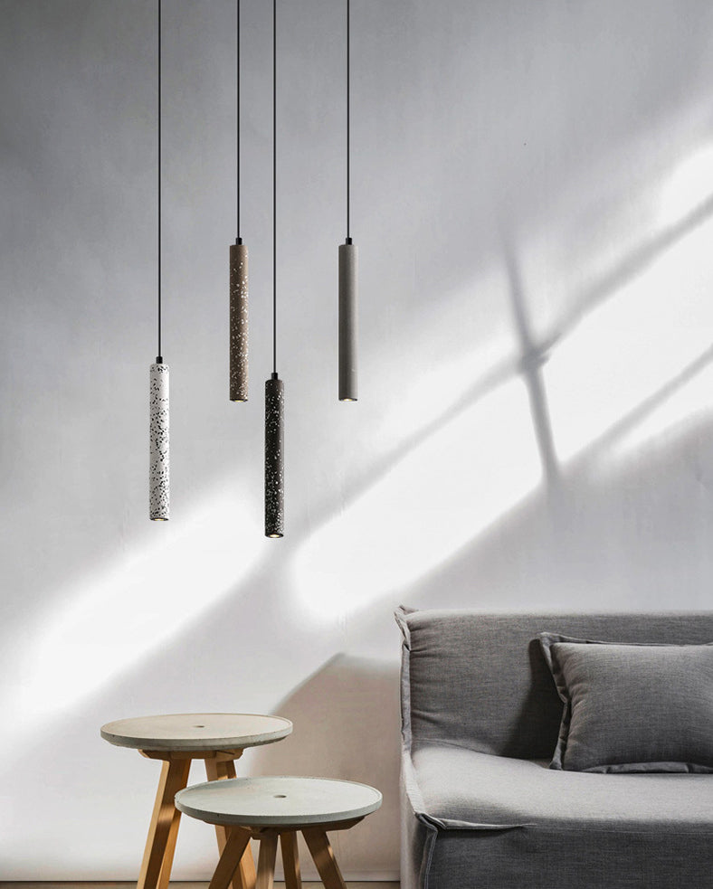 Trapezoid Stick Pendant Lighting Nordic 1 Bulb Down Light Fixture over Dining Table