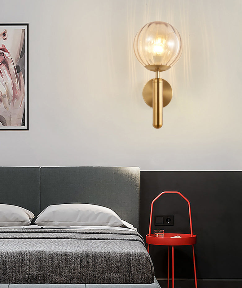 Postmoderne Einfachheit Gang dekorative Glaswandlampe Eisenfarbe Innenwandlicht