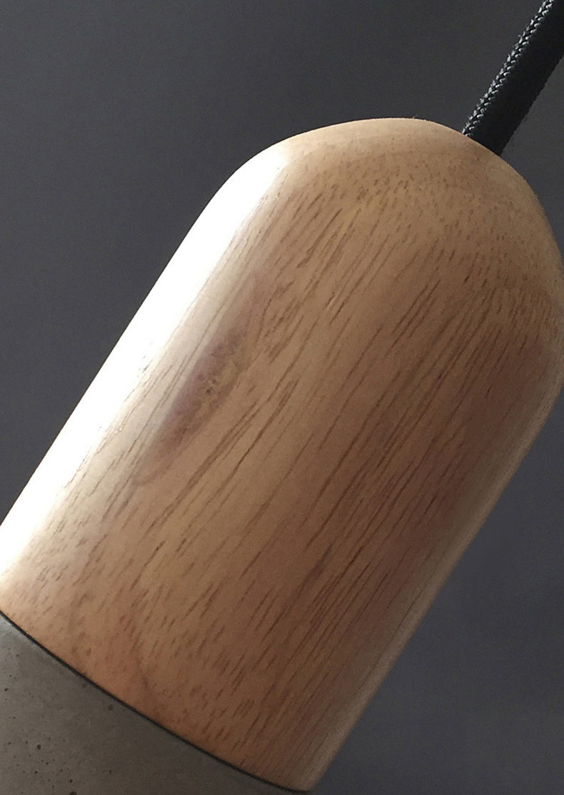 5 Zoll breites Mini-Zement hängend hängender fackelförmiger nordischer Beton 1-Licht-Anhänger für Schlafzimmerkorridor