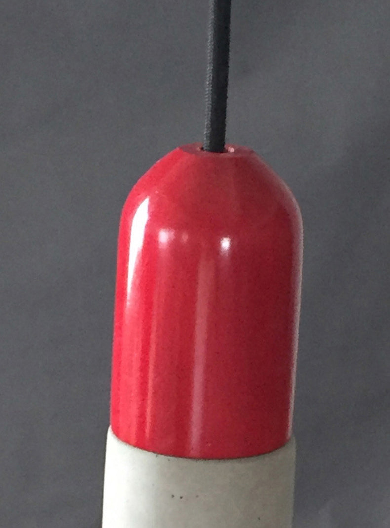 5 Zoll breites Mini-Zement hängend hängender fackelförmiger nordischer Beton 1-Licht-Anhänger für Schlafzimmerkorridor