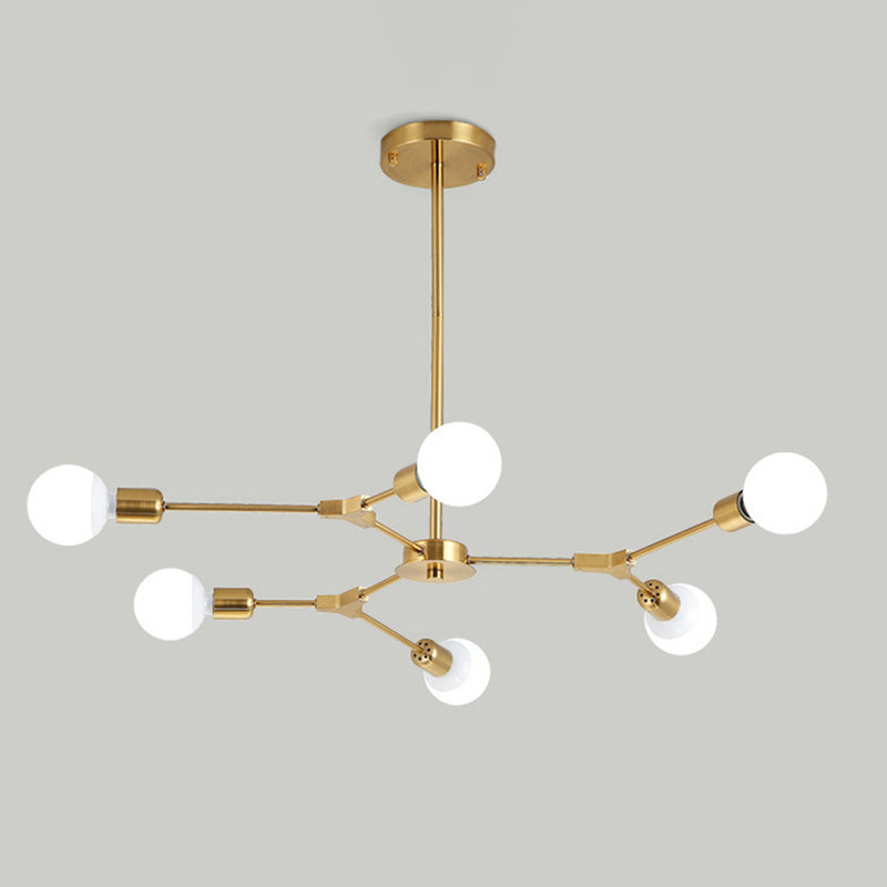 Nordic Minimalist Style Chandelier Light Multi Lights Tree Branches Open Bulb Lighting Pendant for Bedroom Dining Room